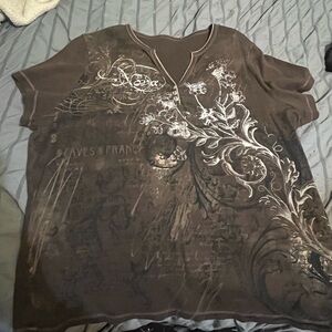 Y2K brown tee